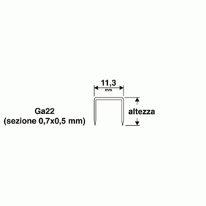 Ga22 11.3X8 MM 1000 pezzi graffette per ufficio e scuola di cancelleria VALEX metallo acciaio cucitrici modello 1455567 - Product Image 1