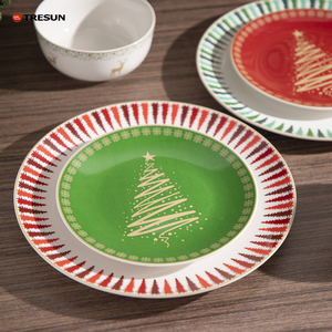 Nouvel arrivage personnalisé de vaisselle de Noël design <span class=keywords><strong>neige</strong></span> 16 pièces de cuisine thème <span class=keywords><strong>assiette</strong></span> et bol en porcelaine <span class=keywords><strong>blanche</strong></span> ensemble de tasses - Product Image 5