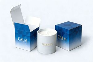 Factory Custom Printing Rigid Self Erecting Rectangle Candle Paper Packaging Glossy/Matt <b>Lamination</b> Embossing for Candle Jars - Product Image 3