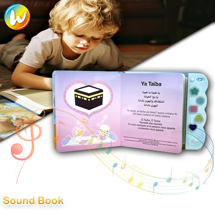 Yimi kertas kustom Tahun Baru cetak musik buku papan suara untuk anak-anak hadiah cetak sesuai permintaan