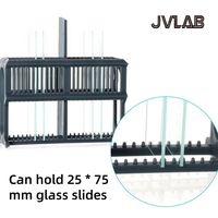 Cylindre de coloration pour lames de microscope en verre, Kit de réparation d'antigènes en plastique PP, Rack de coloration, Ensemble combiné noir, blanc, gris, bleu, pour laboratoire JVLAB