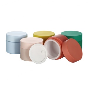 Wide Mouth Opal White Ceramic 100ml 50ml 50g Frosted Lid Matte Glass Pink Cream Jar with Paper Box - Product Image 5