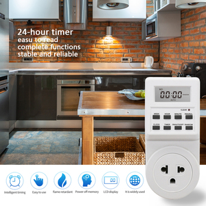 THA Plug <span class=keywords><strong>Timer</strong></span> Digital Switch Outlet Temporizador De Cozinha Eletrônico Outlet 12/24 Horas Ciclo Programável <span class=keywords><strong>Timer</strong></span> Outlet Configuração do Tempo - Product Image 2