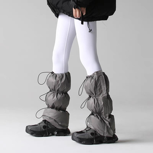 Wholesale Custom Hip Hop Style 90 Duck Down <strong>Leg</strong> <strong>Warmer</strong> Leggings <strong>Warmer</strong> Down Socks Winter Women Y2K <strong>Fur</strong> <strong>Leg</strong> <strong>Warmers</strong> - Product Image 1