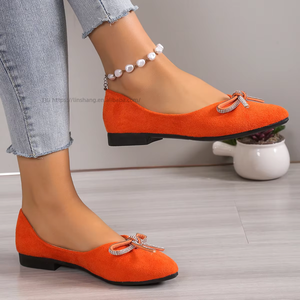 Venta al por Mayor, Nueva Llegada, Entrega Rápida, Zapatos Planos de Moda para Mujer con Lazo - Product Image 5