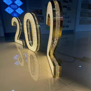 Letrero LED 3D Brillante para Fiestas, Letrero Luminoso LED de 3 Pies y 4 Pies, Letras de Cristal para Bodas, Letrero con Letras de Marquesina para Decoración de Eventos y Cumpleaños - Product Image 2