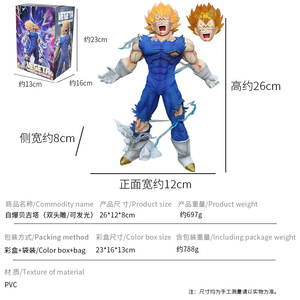 Personnages populaires d'anime japonais <span class=keywords><strong>Vegeta</strong></span> IV <span class=keywords><strong>Super</strong></span> <span class=keywords><strong>Saiyan</strong></span> Figurine à double tête - Product Image 6
