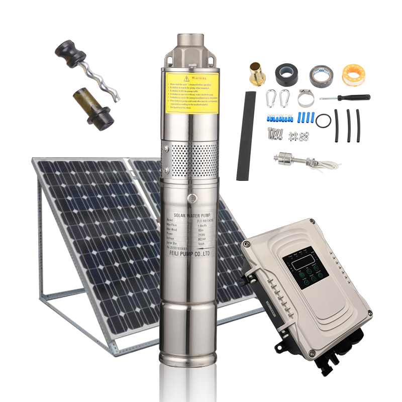 Africa 80m head dc solar borehole pumps for irrigation deep solar helical deep well pump with screw 24V solar water pump