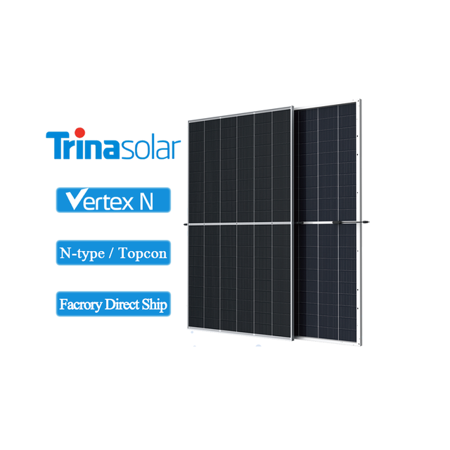 Trina High Efficiency Bifacial Solar Panels N-type 620w 625w 630w 635w 640w 645w Topcon Mono Crystalline Half Cell
