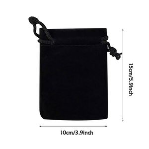 Pochette Cadeau en Velours Tendance avec Cordon 10x15cm, Sac Artisanat Doux à Cordon Coulissant, Pochette de Rangement pour Bijoux et Boucles d'Oreilles pour Fêtes - Product Image 5