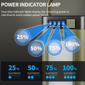 Lampe de camping solaire en ABS avec LED pour la randonnée en extérieur, fonction d'urgence, crochet et batterie externe - Product Image 6