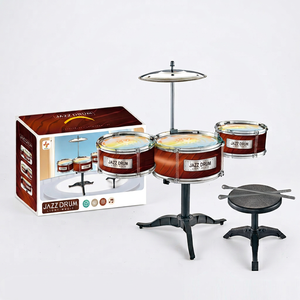 Wholesale Light Sensing Children Jazz <b>Drum</b> Kit Simulation Rock <b>Drum</b> Set With Stool For Musical Percussion Toy - Product Image 1