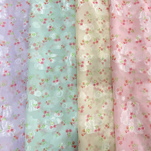 <span class=keywords><strong>Tissu</strong></span> en Tulle et mousseline de soie à motif Floral personnalisé, étoffe de styliste en dentelle et Polyester de bonne qualité pour robe de soirée pour femmes, bon marché, 5 pièces - Product Image 4
