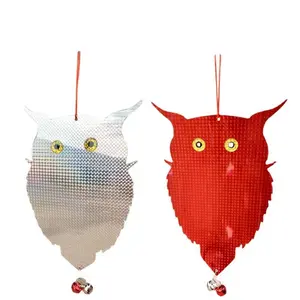 Laser Bird Repellent Owl decoy scare nhựa phản quang treo Scarer cho vườn bảo vệ