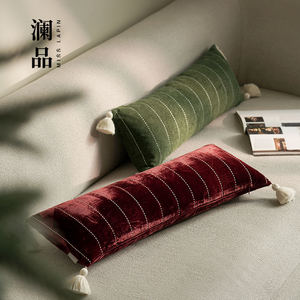 MISSLAPIN bantal pinggang panjang dekorasi perayaan Natal bantal Sofa ruang tamu hijau merah bantal perayaan Tahun Baru - Product Image 6