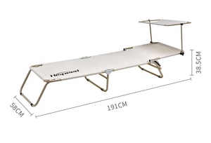 HISPEED Single Sleeping Reclining Soft Folding Cot Camping Adjustable Height Folding <b>Camp</b> Bed With Sunshade YF-XJC-03 Camping Co - Product Image 3