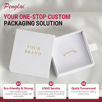 Boîte à bijoux personnalisée de luxe avec logo, boîte cadeau rigide en papier coulissante pour emballer des colliers, des bagues et des boucles d'oreilles