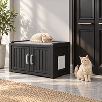 3-in-1 Katzenhaus-Aufbewahrungsbank Multifunktionales Katzenmöbel Versteckter Haustierschrank OEM Großhandel