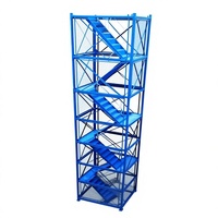 Plateforme modulaire de sécurité en acier pour accès aux puits d'excavation, type cage, pont, enceinte, pilier, colonne, structure de construction