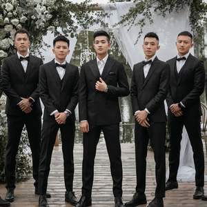 2026 NUOVO Abito da Sposo KJ, Completo da Uomo Slim-fit Stile Coreano <span class=keywords><strong>per</strong></span> Matrimonio, <span class=keywords><strong>Costume</strong></span> da Testimone, Abito da Uomo <span class=keywords><strong>per</strong></span> Cerimonie - Product Image 1