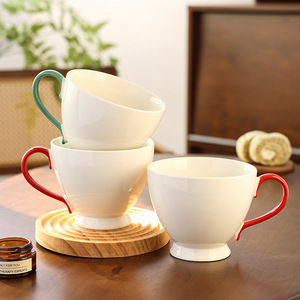 Taza de Cerámica de Porcelana, Color Sólido Rojo Verde, Apta para Lavavajillas y Microondas, Taza de Regalo para Oficina - Product Image 1