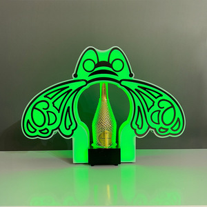 ชั้นวางไวน์รูปทรงผึ้งพร้อมไฟ LED สีรุ้งอะคริลิกสำหรับจัดแสดงงานปาร์ตี้ เหมาะสำหรับแชมเปญ ไวน์แดง วอดก้า - Product Image 2