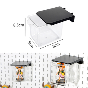 आधुनिक diy एब्स प्लास्टिक पेगबोर्ड हुक सामान प्रदर्शन दीवार शेल्फ भंडारण आयोजक किट एकल चमकदार फिनिश - Product Image 4