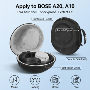 Étui rigide pour casque EVA pour <span class=keywords><strong>Bose</strong></span> A10 A20, sac de rangement portable antichoc et protecteur - Product Image 3