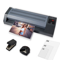 Plastifieuse 3-en-1 en Gros avec Perforateur et Arrondisseur d'Angles pour Formats A3 A4 A5 A6