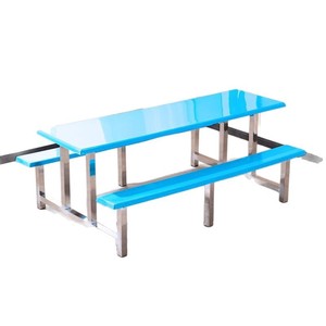 Stainless Steel Dining Table And Bench Set For School Canteen Factory Restaurant Fast Food <b>Establishment</b> - Product Image 4