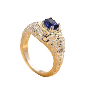 Ювелирные изделия элегантный великолепный модный стиль 925 Серебряный Синий Циркон составное винтажное женское кольцо