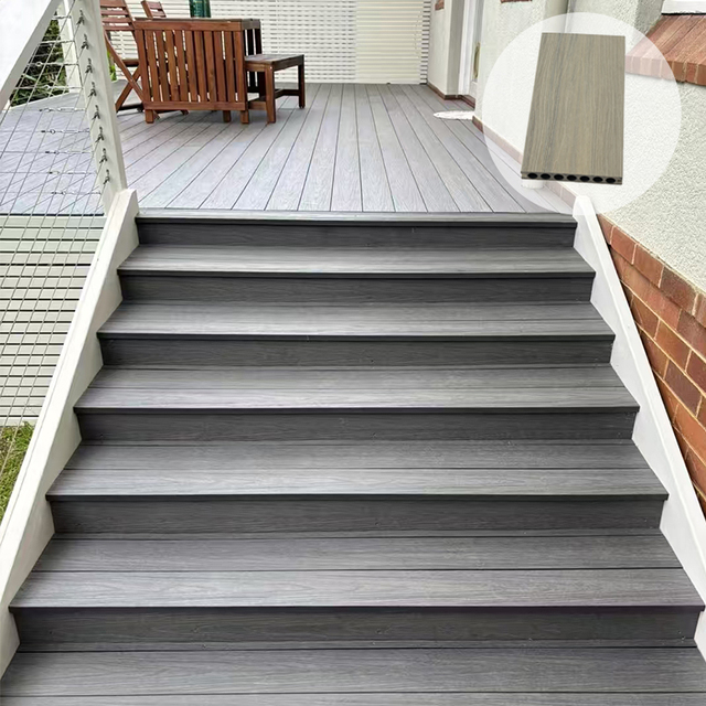 16ft Capped Decking Floor Durable WPC Terrace Flooring Outdoor Co-extrusion Wooden Composite Decking