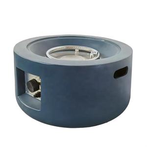 Modern Round Outdoor <b>Gas</b> <b>Fire</b> <b>Pit</b> <b>Table</b> Durable MGO Material for Garden & Backyard Decor - Product Image 3