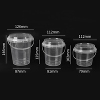 Gobelets en plastique réutilisables 16/32/40oz PP transparent jetables pour jus de fruits perle boisson Bubble Boba Thé au lait Vasos Plastico seau tasses