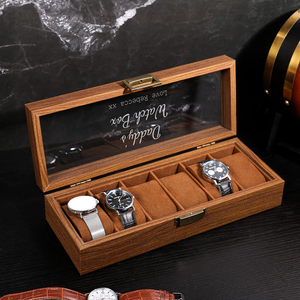 Scatola Porta Orologi in Legno di Noce di Alta Qualità con Coperchio Personalizzabile – Idea Regalo <span class=keywords><strong>per</strong></span> <span class=keywords><strong>Lui</strong></span> - Product Image 3