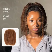 REBECCA Tresses Boho 100% Cheveux Humains Brésiliens Remy Sans Nœuds en Vrac Extensions Afro Crépu Dreadlock Torsades