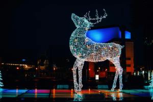 Christmas Reindeer <b>Lights</b> Outdoor 3D LED <b>String</b> <b>Light</b> Sculpture Standing Deer Decoration for Park Mall and Holiday Display - Product Image 5