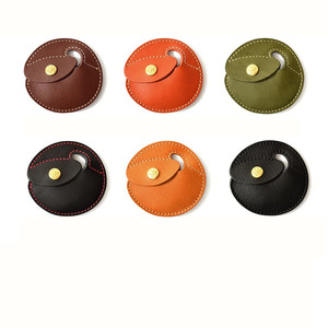Japanese-style round waist-hanging leather coin <b>purse</b>, orange-shaped coin holder, game coin storage waist bag, gold coin - Product Image 2