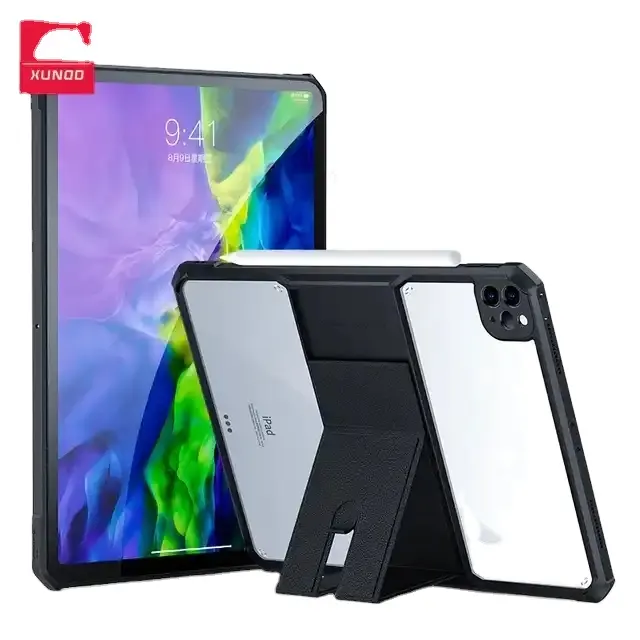 Xundd casing Tablet untuk iPad Pro 11, casing 2021 iPad Air 4 Pro 12.9 Mini 6 Tablet dengan dudukan tidak terlihat tahan guncangan