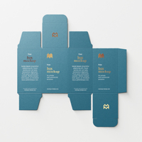 Cajas de Regalo Cosméticas Rectangulares Pequeñas Plegables con Logotipo Personalizado Ecológico, con Laminado Mate y Grabado