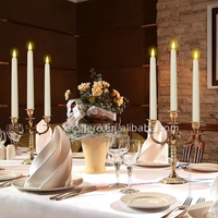 Bougies coniques sans flamme avec télécommande et minuterie, bougies artificielles en plastique pour Noël, mariage et décoration intérieure