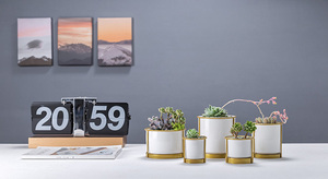 Nuovo vaso da fiori in ceramica con supporto vaso <span class=keywords><strong>per</strong></span> <span class=keywords><strong>piante</strong></span> da interno parete e scrivania con supporto <span class=keywords><strong>per</strong></span> erbe in metallo orchidee cactus <span class=keywords><strong>vasi</strong></span> <span class=keywords><strong>per</strong></span> <span class=keywords><strong>piante</strong></span> succulente - Product Image 5