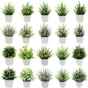 Plantes artificielles en pot Guanyi, 19 pouces, en plastique, eucalyptus, décorations d'intérieur - Product Image 4