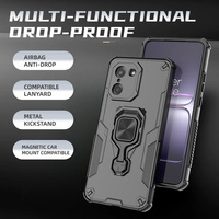 Coque de téléphone antichoc BIBERCAS personnalisée de luxe en TPU+PC avec design magnétique et anneau rotatif pour OnePlus 13T ACE 5 Ultra Racing