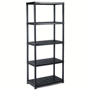 Étagères en plastique à 5 niveaux, rayonnage à usage moyen, rayonnage en plastique, entrepôt, maison, garage, stockage, utilisation en extérieur, rayonnage industriel - Product Image 3