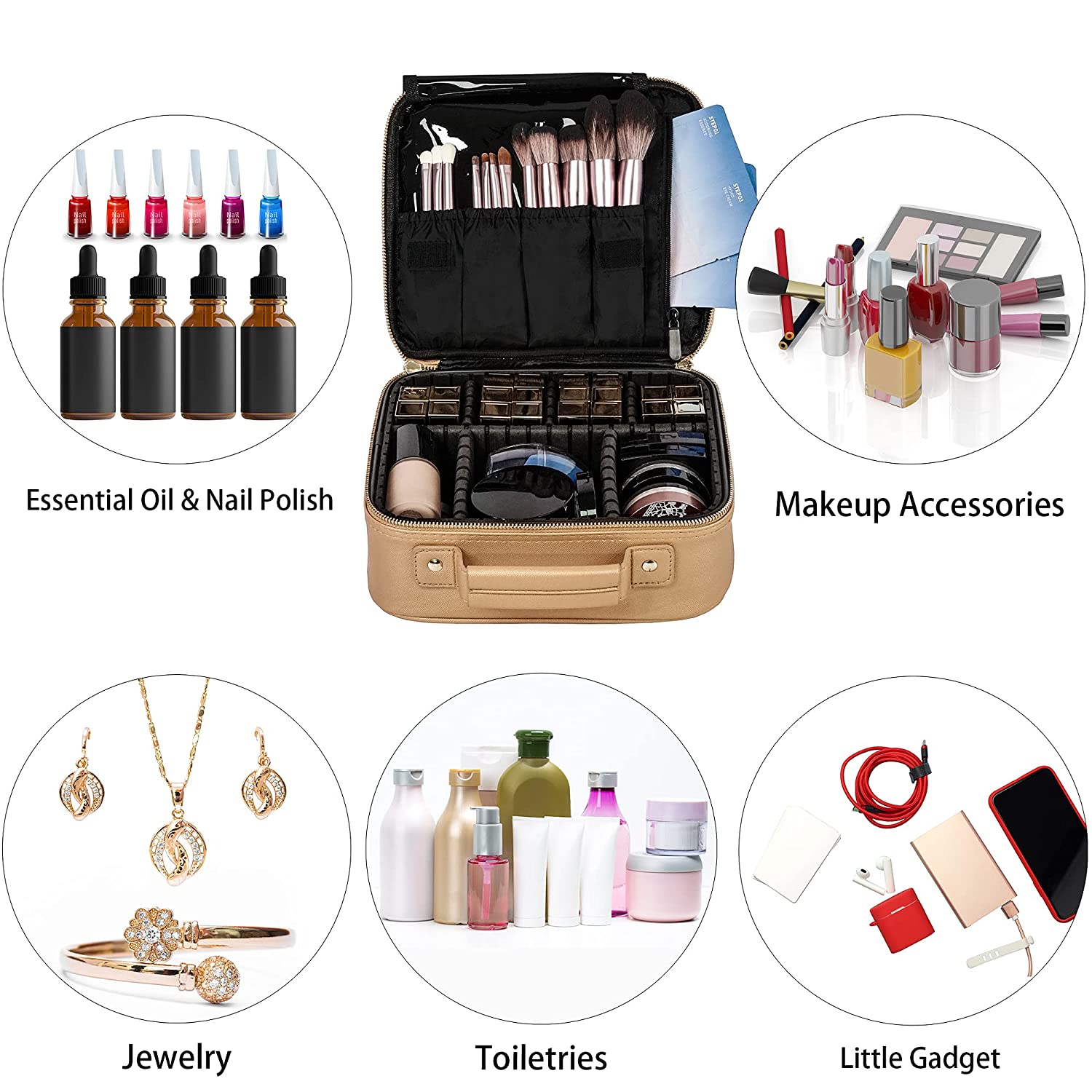 Fashionable Makeup Organizer Travel Beauty Toiletry Bags for Women Cosmetic Make up Bag