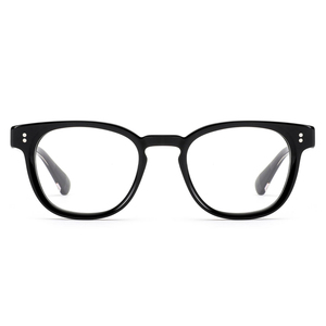 Montature Ottiche Classiche in Acetato Nero, Occhiali Vintage con Rivetti per Uomo e Donna, Occhiali di Lusso Fatti a Mano, Occhiali da Vista su Prescrizione - Product Image 2