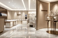 Vitrine à bijoux en verre sur mesure avec éclairage LED pour la décoration intérieure d'un magasin de bijoux