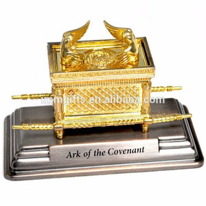 Mini Arche de la Alliance en alliage doré, réplique avec anges, symbole biblique, ornement religieux juif, cadeau de bureau - Product Image 5