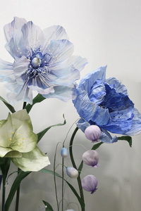Ensemble de <span class=keywords><strong>fleurs</strong></span> géantes faites à la main en <span class=keywords><strong>aquarelle</strong></span> L-190, ensemble d'installation artistique pour décors d'événements, décorations de magasins, mariages - Product Image 3